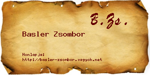 Basler Zsombor névjegykártya